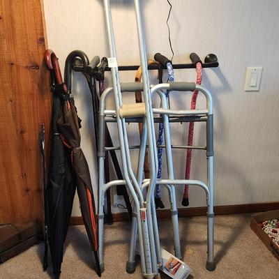 Canes, crutches, and umbrellas