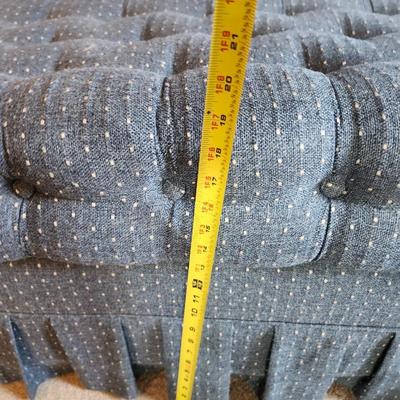 Blue and White Coach Sofa