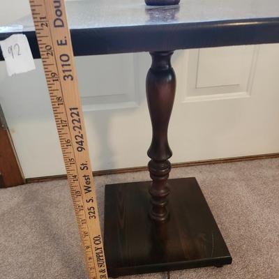 1960s Mid-Century Modern Solid Wood Lamp Table