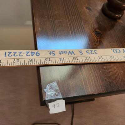 1960s Mid-Century Modern Solid Wood Lamp Table