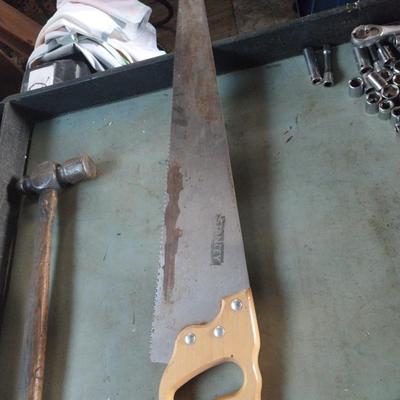 HAND SAW AND SLEDGE