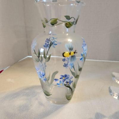 Pyrex Spring Blossom Refrigerator Dish with Lid, Avocado Green, and glass lot