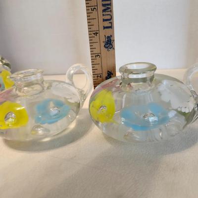 Vintage St Claire Vase and Candlestick holders