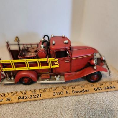 Five Metal Rustic Vehicles Truck, locomotive ,fire engine, tractor, Classic Home Decor