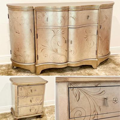 WALTER OF WABASH ~ Pair (2) Credenza & Side Table