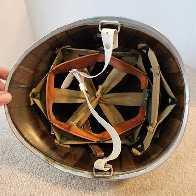 4 vintage military helmets