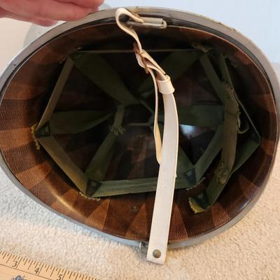 4 vintage military helmets