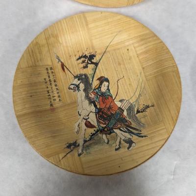 Antique Bamboo Chinese Plates