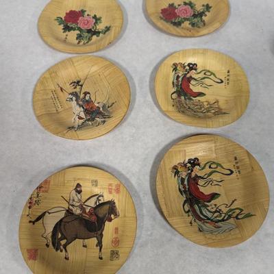 Antique Bamboo Chinese Plates