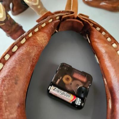 Cowboy house decor lot including Blanket, and clock