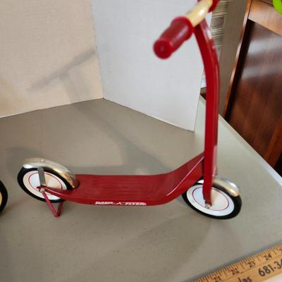Home Decor lot of mini Red Flyer Tricycle and scooter