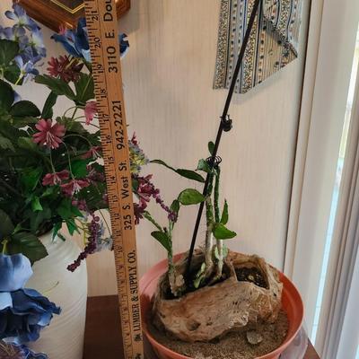 Bookcase /Shelf, Solid Wood Magazine rack/table, Live plant, Clock Home decor