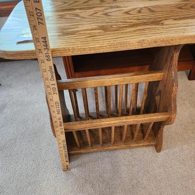 Bookcase /Shelf, Solid Wood Magazine rack/table, Live plant, Clock Home decor