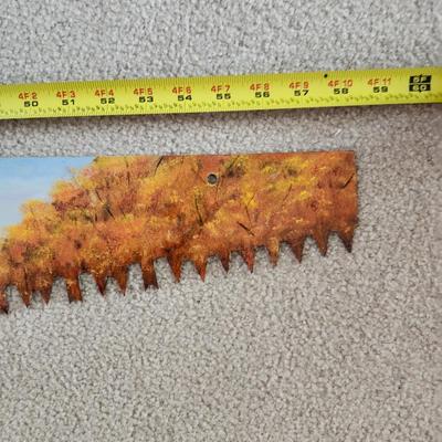 Large Crosscut 1 Man Saw from the past with a Cowboy Scene