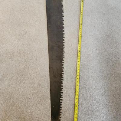 Large Crosscut 1 Man Saw from the past with a Cowboy Scene