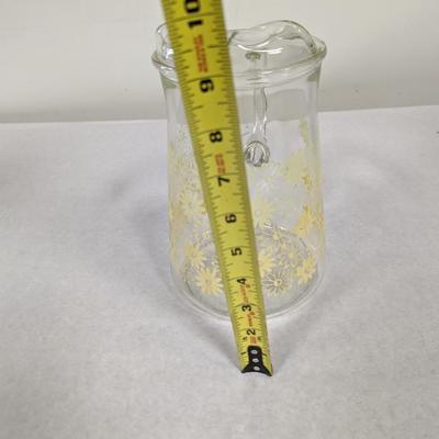 Glass Flower Pitcher