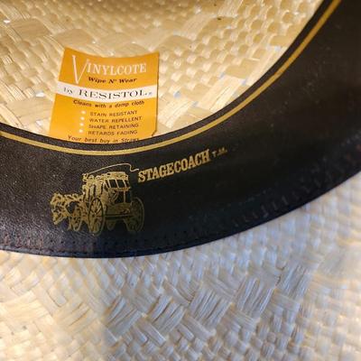 natural colored straw cowboy hat Size 7 1/2, Bailey and resiston