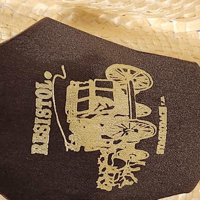 natural colored straw cowboy hat Size 7 1/2, Bailey and resiston