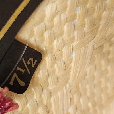 natural colored straw cowboy hat Size 7 1/2, Bailey and resiston