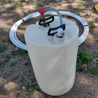 WATER BARREL AND PEX TUBING