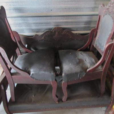 Matching Set of Antique Chairs (Matches Settee In Another Lot)