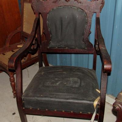 Antique Arm Chair (Matches Settee and Other Chairs in Other Lots)