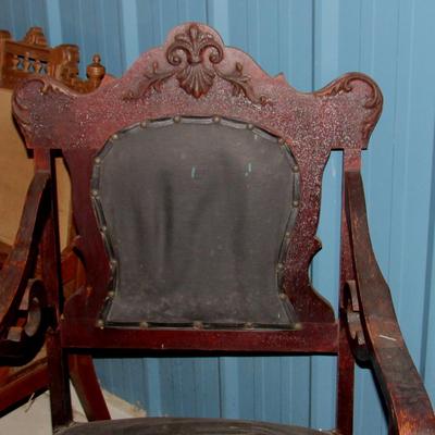 Antique Arm Chair (Matches Settee and Other Chairs in Other Lots)