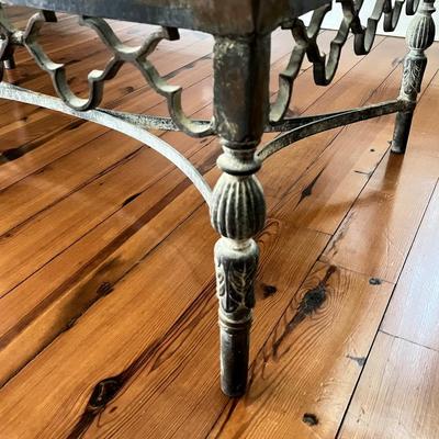 Beautiful Wrought Iron & Glass Coffee Table
