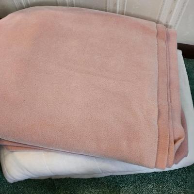 Massager, blankets, pillows ,linens lot