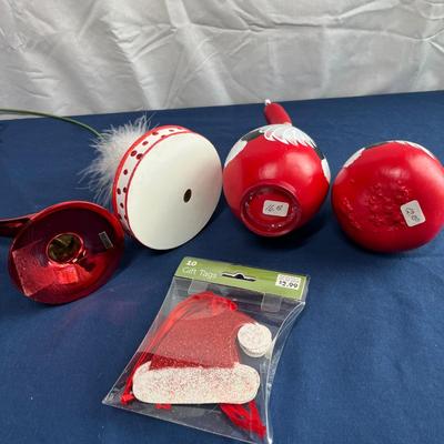 Ornament Hangers & Gourd Santas
