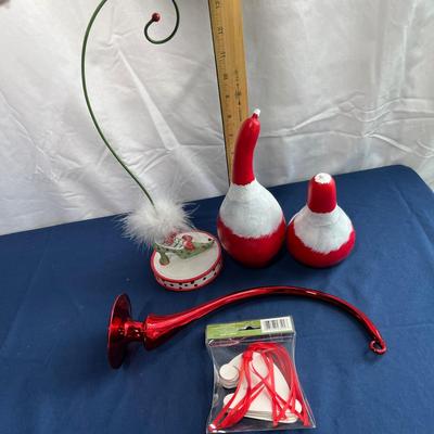 Ornament Hangers & Gourd Santas