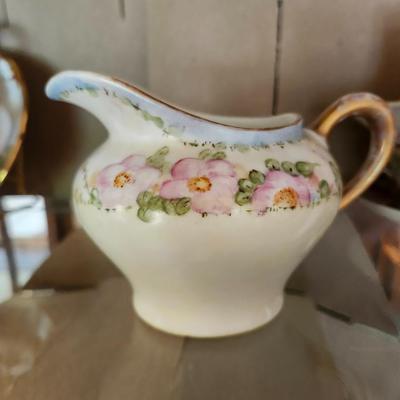 Chine china teacup and creamer and sugar, Letton Chine teacup, Royal Albert Bone china