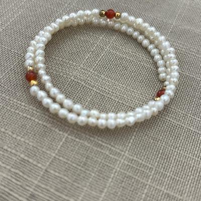 Vintage pearl twist bracelet