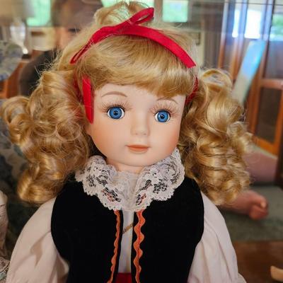 Four Vintage Porcelain head, legs and arms doll