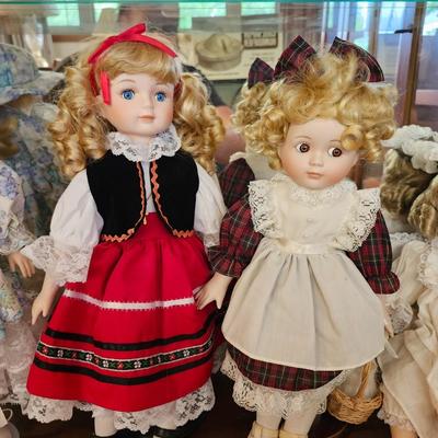 Four Vintage Porcelain head, legs and arms doll