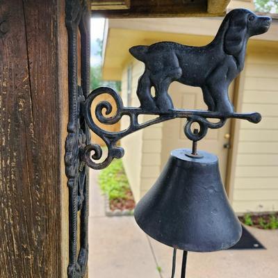 Cast Iron Rustic Vintage Western Puppy Dog Door Wall Dinner Yard Farm Bell Decor