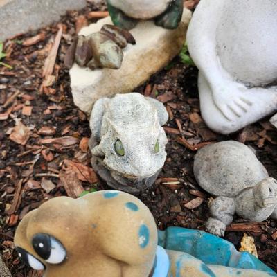 Outdoor decorations cement decorative Frogs and Turtle