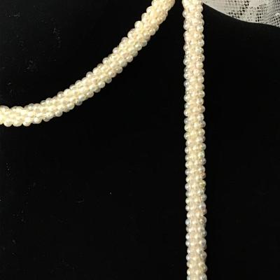 Gorgeous Iridescent seed Bead Tassel Necklace