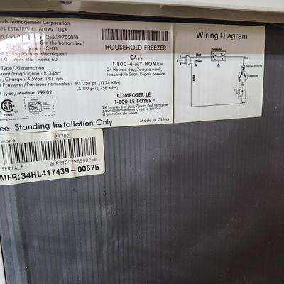 Kenmore stand up Freezer 57 by 22 by 22