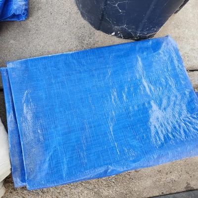32 trash bin 2 tarps and paint tarp