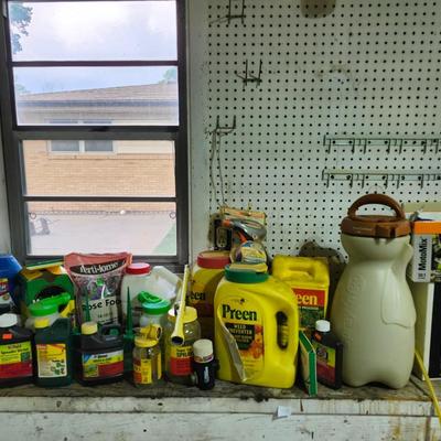 Outdoor household gardening chemicals