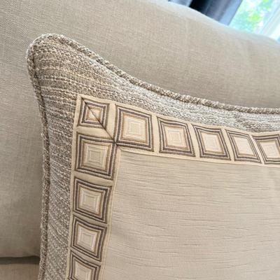 Set Of Three (3) Designer Decorative Down Filled Pillows