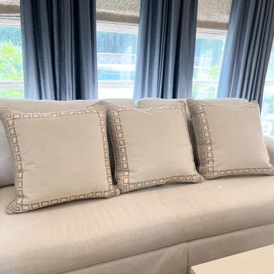 Set Of Three (3) Designer Decorative Down Filled Pillows