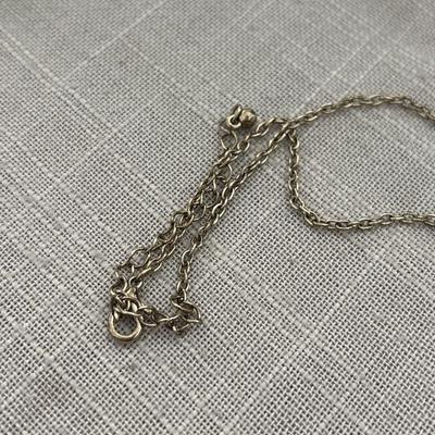 Long Silver Chain tone Necklace with Extra Large Anchor