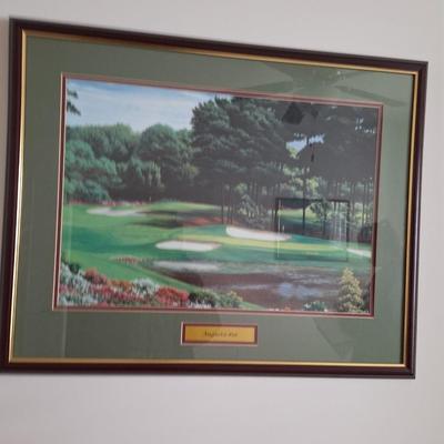 2 Augusta Golf hole prints #12 & #16