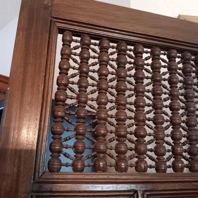 STUNNING WOODEN MIDDLE EASTERN 3 PANEL MASHRABIYA LATTICE FOLDING ROOM SCREEN