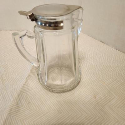 Glassware lot, tumbler, pitcher, Ice bucket, syrup dispenser salt and pepper