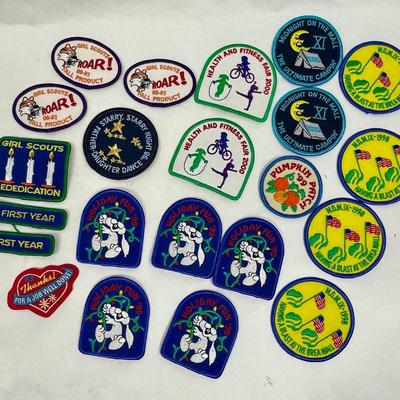 Girl Scouts GSUSA Activity patches lot - camping, overnights, Nut Sales, Rededication, etc