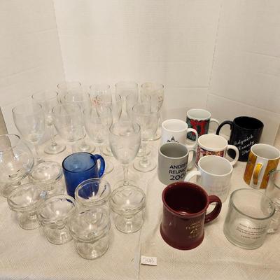Glassware, stem and mugs