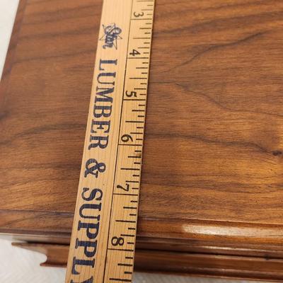 Wooden Jewelry box plus items inside